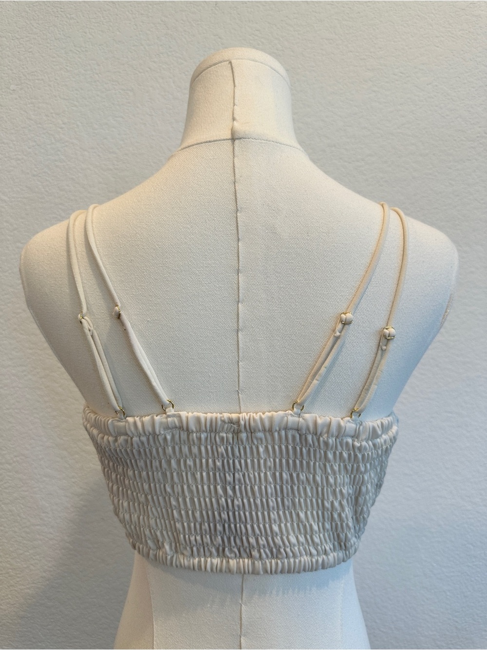 Anthropologie Ivory Crochet Lace Bralette Crop Top Size Small - Picture 3 of 5